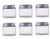 250ml  8Oz Jars PET Plastic Empty Cosmetic Containers Jars Cases with Silver Aluminum Lid Cream Lotion Box Ointments Bottle Food Bottle Makeup Pot Jar 6 Pack 8Oz250ml