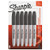 Sharpie Super Permanent Markers, Fine Point, Black, 6/Pack