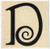Hero Arts Curly D Alpha Woodblock Stamp