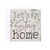P Graham Dunn Lets Stay Home Greenery Whitewash 35 x 35 Inch Pine Wood Tabletop Block Sign