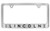 Lincoln Workmark Chrome Plated Metal License Plate Frame Holder