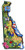 ARTWOOD MAGNET  DELAWARE STATE MAP