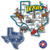 Jumbo  Small State Map Magnet Set  Texas