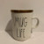 Rae DunnMUG LIFE Mug with coaster lid  ceramic  dishwasher safe  very rare