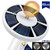 42 LED Solar Flag Pole Light Weatherproof Flagpole Downlight for 15 to 25 Ft Top Upgraded Version Auto OnOff Flagpole Lighting