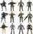 US Army Men and SWAT Team Toy Soldiers Action Figures Playset with Military Weapons Accessories for Kids Boys Girls12Pcs