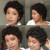 HAIRMASTER Afro Curly Short Wigs 150 Density Human Hair Curly Wigs with Bangs Pixie Cut Wigs for Black Women