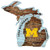 Fan Creations NCAA Michigan Wolverines 12 Mini Roadmap State Sign