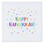 3dRose qs_202088_2 Happy Hanukkah Jewish Holiday of Light Colorful Rainbow Text Quilt Square, 6 x 6"
