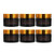 6 Pack 1 oz Glass Jars with Lid Empty Amber Glass Bottle Refillable Cosmetic Vials for Face Cream Salve Lotion Ointment
