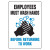 Employees Must Wash Hands 3M Sticker Sign