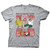 Mens Family Guy Fight TShirt  Family Guy Mens Fashion Shirt  Peter Griffin VS Ernie Chicken Tee Heather Grey Medium