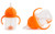 Munchkin Click Lock 7 Ounce Weighted FlexiStraw Cup 2 Pack Orange