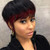 Short Human Hair Wig Pixie Cut Wigs Short Wigs Summer Pixie Black Wigs Layered Cut Wigs with Bangs for Black Women 1BBUG