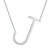 IEFWELL Silver Letter J Necklace for Women  Oversized Initial Letter Necklace Silver Plated Stainless Steel Letter Necklace for Women Girls Large Alphabet Initial Necklace