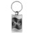 Jeep Gray Spun Brushed Metal Key Chain