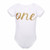 FEESHOW Baby Girls Flutter Sleeves My First 1st Birthday Outfit Romper Bodysuit Party Dress up Clothes Gold 612 Months