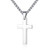 FOSIR Stainless Steel Simple Cross Pendant Necklace for Men Women2224 Inch Chain