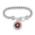 FTH Georgia Bulldogs Clasp Bracelet with Round Team Logo and Embellished with Crystals