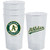 HUNTER MLB Oakland Athletics Plastic Tumbler Pack of 4 16 oz White
