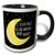 3dRose 202102_4 Love You to The Moon and Back-Cute Saying with Triangle Stars" Ceramic Mug 11 oz Black/White