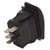 Seachoice 13001 Contura Rocker Switch  DPDT  4 Terminal  Illuminated  Momentarily OnOffOn  Black