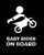 LLI Baby Rider On Board  Decal Vinyl Sticker  Cars Trucks Vans Walls Laptop  White  75 x 55 in  LLI1461