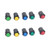10PCS Push Button Switch OFFON Selflocking Latching Push Button Switch AC 3A 250V MulticolorSelfLocking Latching