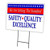 Setting The Standard Safety Quality Excellence 12x16 Yard Sign  Stake