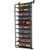 TZAMLI 10Tier Shoe Rack Over The Door Shoe Organizer Hanging Shoe Storage Shelf Customized Strong Metal Hooks for Closet Pantry Matte Black 10 Tier