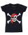 shop4ever Pirate Skull  Crossbones Womens VNeck TShirt Pirate Flag Shirts Large Black 11224