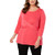 Alfani Womens Plus Stretch Crossover Wrap Top Pink 0X