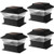 Solar Post Lights Outdoor Garden Waterproof LED Square Black Post Cap Lamp for 4x4 or 6x6 Wooden Posts Deck Patio Fence 4 Pack