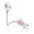 ATHENAIE 925 Sterling Silver Pink CZ and Enamel Cherry Flower Safety Chain Charm Fit European Bracelet