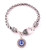 J aS Indianapolis Colts Zinc Alloy Bracelet with Round Rhinestone Buckeyes Charm 7 inch
