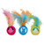 Peeps for Pets Jingle Bell Cat Toy 3 Count  Feather Toys for Cats  Pink Yellow and Blue  Fun Way to Keep Your Pet Entertained for Hours  Soft Cute  Cuddly Cat Toys for Easter or Everyday