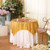 PartyDelight Sequin Tablecloth Christmas Tree Skirt Sequin Table Overlay Square 50x50 Gold