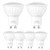 Light Bulbs GU10 LED Dimmable 50 Watt Equivalent Recessed Track Light 120 Degree Angle 5W GU10 LED Bulbs Daylight 5000K Indoor Flood Light Wide Angle 500Lumens Pack of 6