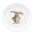 Wrendale Coupe Plate Brained Hare Bone China Multi Coloured 207 x 207 x 1 cm