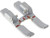 SewLink 6 mm Open Toe Satin Stitch Metal Applique Foot with IDT for Pfaff 9303693191