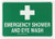 Brady 29082 14 Width x 10 Height B555 Aluminum White on Green First Aid Sign Legend Emergency Shower And Eye Wash with Picto