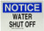 Brady 127358 Fire Safety Sign LegendWater Shut Off 7 Height 10 Width Black and Blue on White