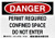 Brady 87768 5 Width x 312 Height B302 Polyester Black and Red on White Confined Space Sign Header Danger Legend PermitRequired Confined Space Do Not Enter