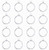 80pcs 12mm Stainless Steel Round Blank Bezel Pendant Trays Base Cabochon Settings Trays Pendant Blanks for Jewelry Making DIY Findings 12mm