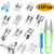 Hicdaw 15 Pcs Presser Feet Sewing Machine Presser Feet Set Stitch in Ditch Foot Quilting Patchwork Presser Foot Sewing Accessories for Household MultiFunction Sewing Machines