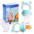 Baby Fruit Food Feeder Pacifier  Fresh Food Feeder Infant Fruit Teething Teether Toy for 324 Months 6 Pcs Silicone Pouches for Toddlers  Kids  Babies 2Packs Cyan