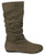 Wells Collection Womens Boots Soft Slouchy Flat to Low Heel Under Knee High Taupe 75