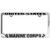 Honor Country US Marine Corps License Plate Frame Metalized Plastic