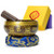 Tibetan Singing Bowls Set Meditation Sound Bowl Handcrafted In Nepal 45Inch With Dual Surface Mallet and Silk Cushion for Yoga Healing and Mindfulness