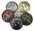 Conchos Grab Bag Classic 1 12 Western Star Mixed Colors  100 Pcs